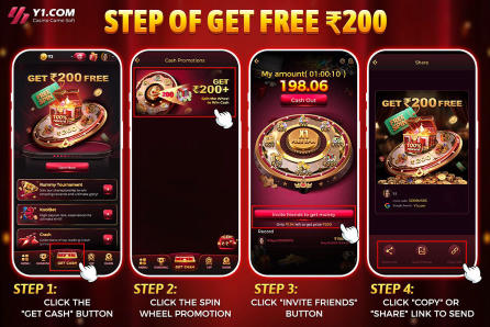 Y1 Game app register and login screen for secure account access